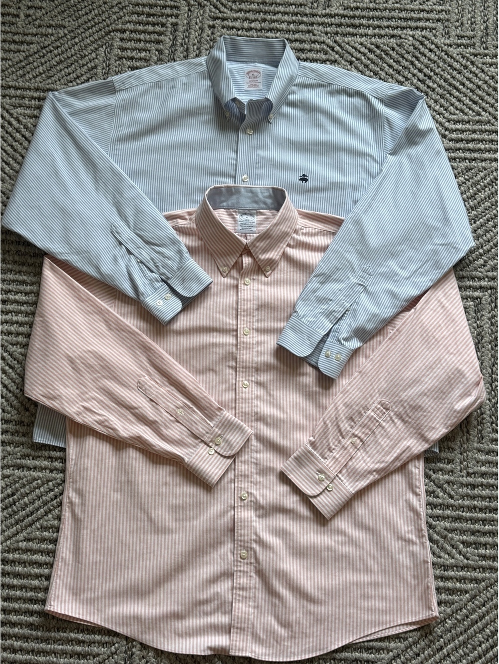 Brooks Brothers Madison Button-Down Dress Shirts - Blue XL & Pink XL